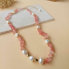 COLAR QUARTZO ROSA