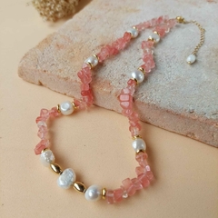 COLAR QUARTZO ROSA - loja online