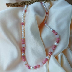 COLAR PÉROLA E CALCEDÔNIA - comprar online