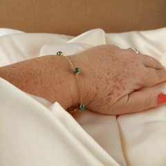 PULSEIRA OURO E CRISTAL - Primajoia