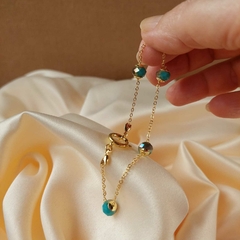 PULSEIRA OURO E CRISTAL - loja online