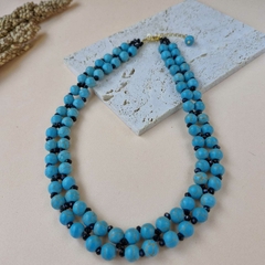 COLAR HOWLITA E CRISTAL