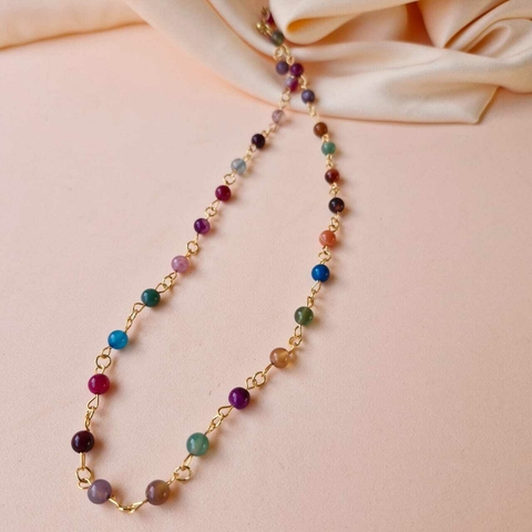 COLAR ÁGATA COLORIDA