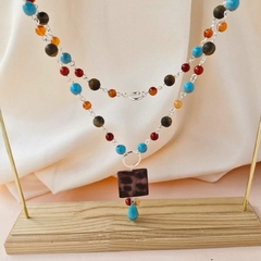 COLAR CALCEDÔNIA E ÁGATA LARANJA na internet