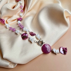 COLAR MADREPÉROLA ROSA