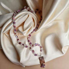 COLAR JASPE ROSA na internet