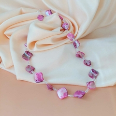 COLAR MADREPÉROLA ROSA