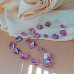 COLAR MADREPÉROLA ROSA - loja online