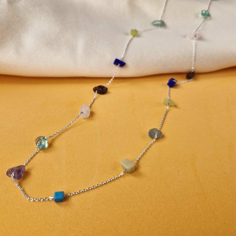 COLAR CASCALHO COLORIDO