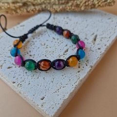 PULSEIRA ÁGATAS COLORIDAS - comprar online