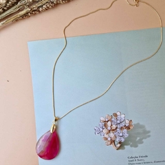 COLAR AGATA PINK - Primajoia
