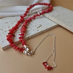 VENDIDO-COLAR MADREPERÓLA VERMELHA - Primajoia