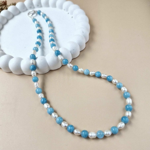 COLAR CALCEDÔNIA E PÉROLA