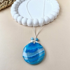 COLAR ÁGUA MARINHA - Primajoia