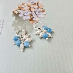 Imagem do BRINCO CALCEDÔNIA E PÉROLA