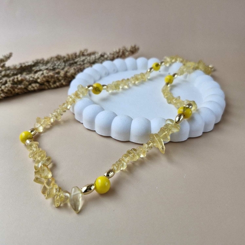 COLAR MURANO CITRINO