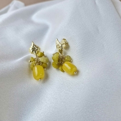 BRINCO BARRIL JADE AMARELO