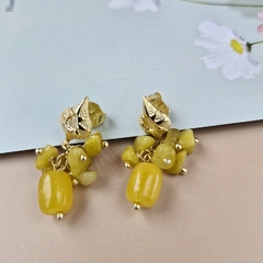 BRINCO BARRIL JADE AMARELO - comprar online