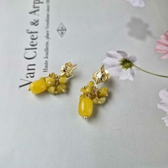 BRINCO BARRIL JADE AMARELO - Primajoia