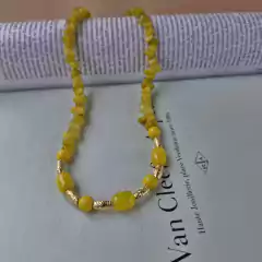 CHOKER BARRIL JADE AMARELA na internet