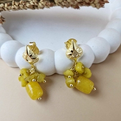 Imagem do BRINCO BARRIL JADE AMARELO