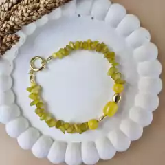 PULSEIRA BARRIL JADE AMARELO - Primajoia