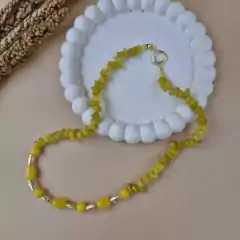 CHOKER BARRIL JADE AMARELA - loja online