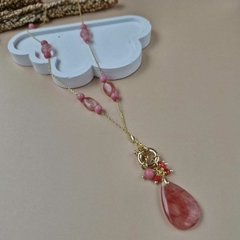 COLAR CALCEDÔNIA E CRISTAL - Primajoia