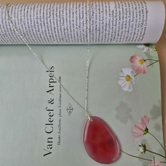 COLAR PEDRA NATURAL GOIABA