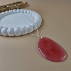 COLAR PEDRA NATURAL GOIABA na internet