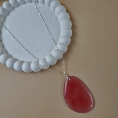 COLAR PEDRA NATURAL GOIABA - Primajoia