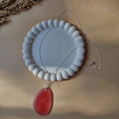 COLAR PEDRA NATURAL GOIABA - loja online