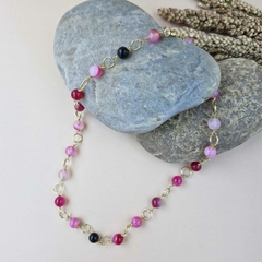 COLAR JADE PINK E ROSA - comprar online