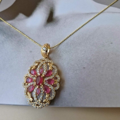 COLAR ROSA BRILHANTE - Primajoia