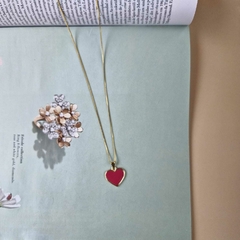 COLAR CORAÇÃO ESMALTADO - comprar online