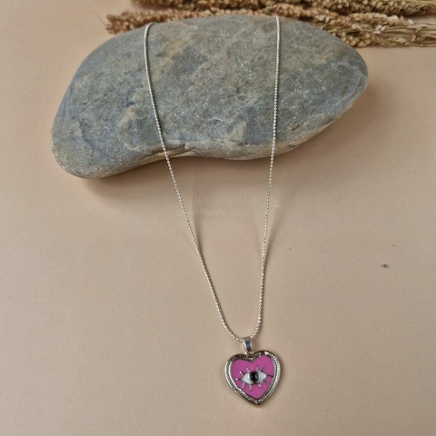 COLAR OLHO GREGO ROSA