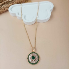 COLAR PINGENTE VERDE - comprar online