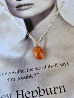 COLAR FOGO DE ÂMBAR - Primajoia