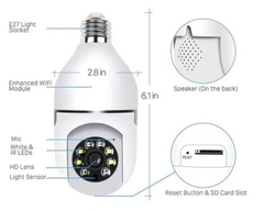 Câmera ip segurança lampada yoosee panoramica wifi1080