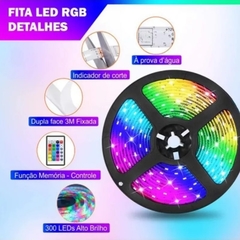 TOPE Fita Led 5m Ultra Rgb 3528 Prova D'agua + Controle (SEM FONTE) - comprar online