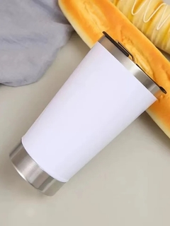Copo Térmico 473ml Com Tampa E Abridor Inox Para Cerveja Quente e Gelado LISO - loja online