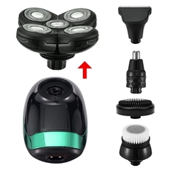 5 em 1 barbeador elétrico barbeador elétrico recarregável máquina de barbear para homens