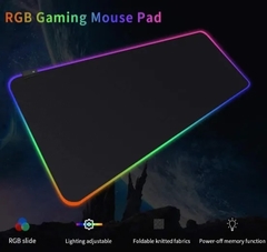 Mouse Pad Gamer Grande Speed Borda Led 7 Cores Rgb Impermeável