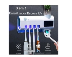 Dispenser Com Suporte De Escova Pasta Dental Automático Uv - loja online
