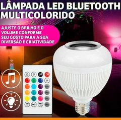 Lâmpada Led Rgb Com Bluetooth Som na internet