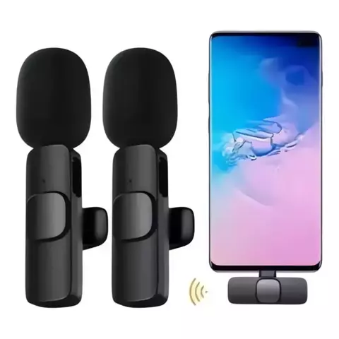 MICROFONE LAPELA SEM FIO EL-1823 IPHONE E TIPO C