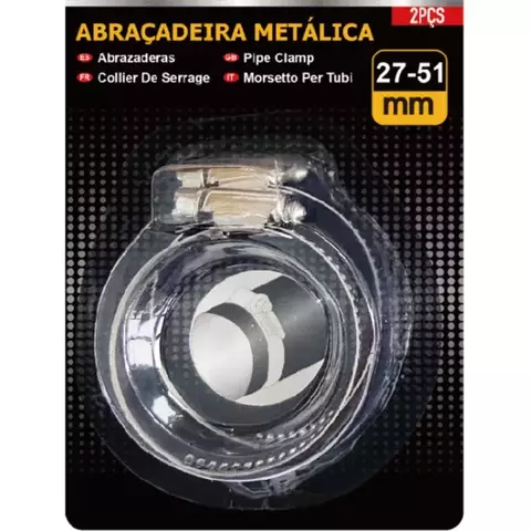 ABRAÇADEIRA DE METAL ROSCA 2 PEÇAS SQ