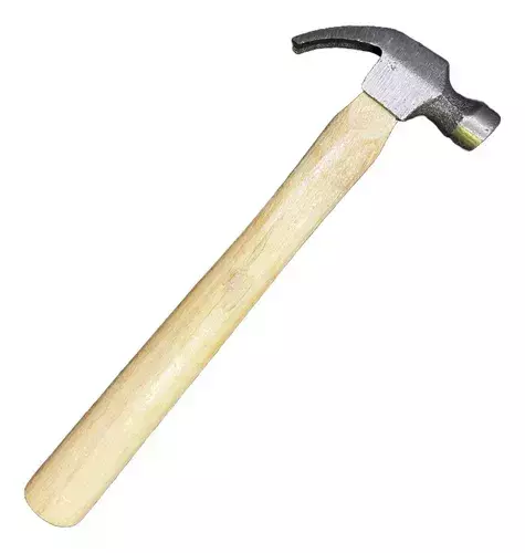 MARTELO DE AÇO CARBONO 28CM COM CABO MADEIRA