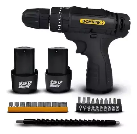 PARAFUSADEIRA 12V BIVOLT BOMDER 2 BATERIAS