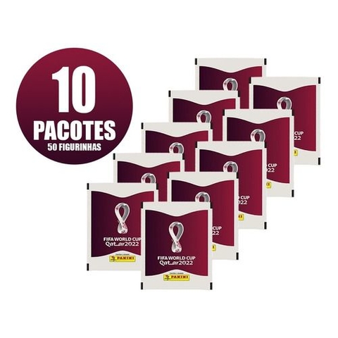 50 Figurinhas Copa do Mundo 2022 - 10 Envelopes